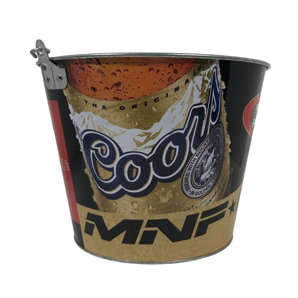 Coors Light Monday Night Football NFL Beer Bucket Galvanized Metal Ice Pail 2005